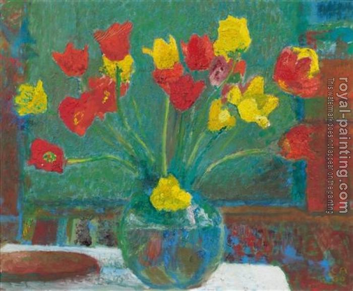 Cuno Amiet : Bouquet of tulips